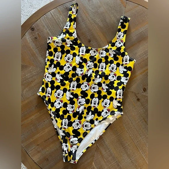 Disney Mickey Mouse one piece swimsuit Size Large - Picture 1 of 5